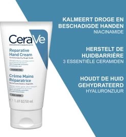 CeraVe - Reparative Handcream - Handcrème - Tegen Droge En Ruwe Handen - 50 Ml -Manicure En Pedicure 1105x1200