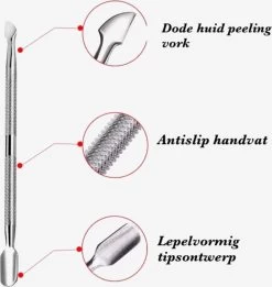 BenjaBeauty Bokkepootje Nagels - Schraper - Cuticle Pusher - Bokkenpootje Nagels - Cuticle Remover - Pedicure - Manicure -Manicure En Pedicure 1137x1200