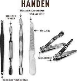 Merkloos 10-Delige Manicureset - Pedicure Set - Nagelverzorging Kit - Nagelvijl - Nagelknipper - Opbergetui - Reisset - Nageltang - Voetverzorging -Manicure En Pedicure 1145x1200 2