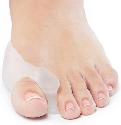 Merkloos Hallux Valgus Siliconen Teencorrector/Spreider En Beschermer Grote Teen – Siliconen Teenspreiders (Per Paar) - Beigeig -Manicure En Pedicure 1165x1200