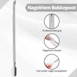 3 Delige Nagelriem Knipper Set - Cuticle Pusher Duwer Verwijderaar Trimmer Mesje - Bokkenpootje Nagels -Manicure En Pedicure 1198x1200