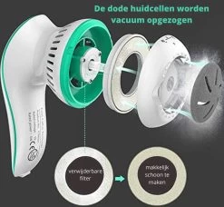 Forgoods Elektrische Eelt Verwijderaar Met Stofzuigsysteem - Eeltverwijderaar - USB Oplaadbaar - Krachtigste Motor Op De Markt - IPX7 Waterbestendig - Voetvijl - Inclusief Adapter - Extra 2 Sets Vijlschijven - Model 2023 -Manicure En Pedicure 1200x1110