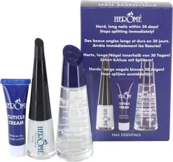 Herome 3 In 1 Manicure Nagelverzorging Set Blauw – Nagelset Voor Beschadigde Nagels - Nagelverharder, Nagellakremover En Nagelriemcreme - Set Van 3