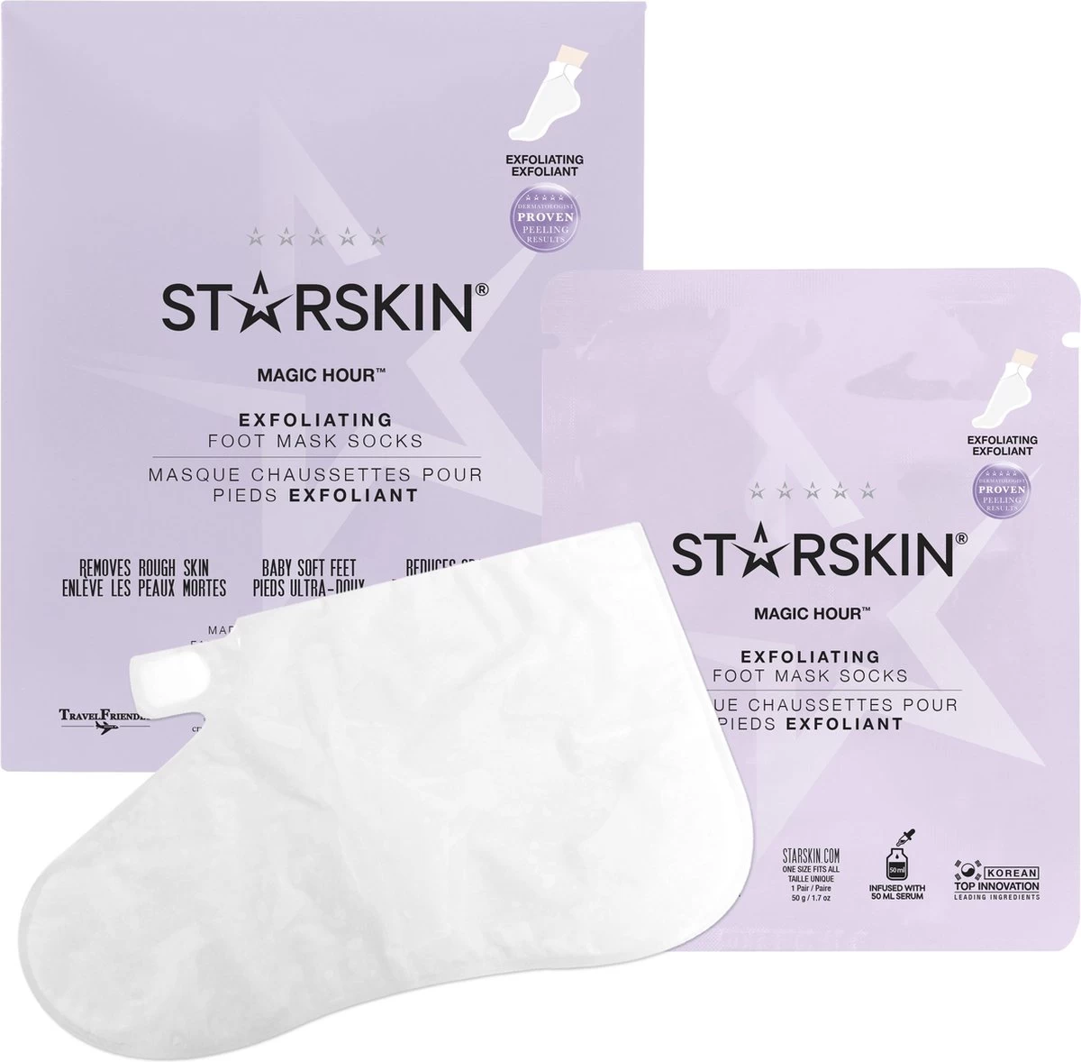 STARSKIN Exfoliating Magic Hour Eeltsokken Voet Masker - Eelt Verwijderaar - Baby Foot Peel Mask 2 STARSKIN Exfoliating Magic Hour Eeltsokken Voet Masker - Eelt Verwijderaar - Baby Foot Peel Mask - Afbeelding 2