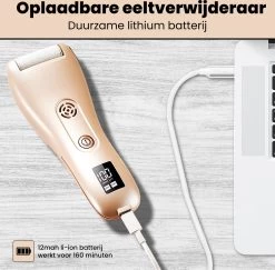 BAESS Elektrische Eeltverwijderaar - 3 Slijprollen - Afzuiging - Oplaadbaar - Goud -Manicure En Pedicure 1200x1179
