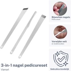 Viamart - Teen En Nagel Pedicure - Mes - Nagels Bijwerken - Voeten Schraper - (3 Stuks) -Manicure En Pedicure 1200x1191 2