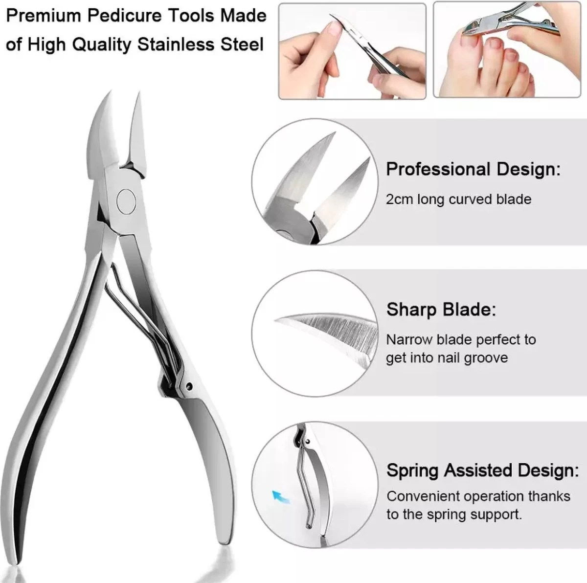 7-Delige Pedicure Set - Nagelverzorging - Nagelset - Ingegroeide Teennagel - Nagelknipper - Nail Clippers - Ingrown Toenail 2 7-Delige Pedicure Set - Nagelverzorging - Nagelset - Ingegroeide Teennagel - Nagelknipper - Nail Clippers - Ingrown Toenail - Afbeelding 2