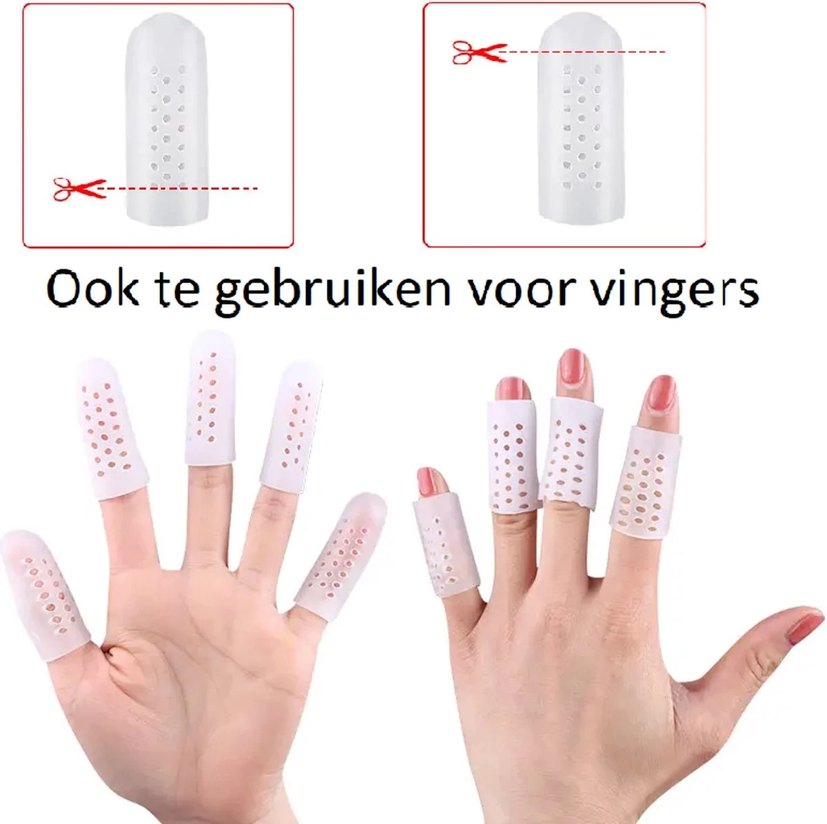 Teenbeschermer - Teenbeschermers Siliconen - Teenbeschermer Kleine Teen - Teenbeschermer Grote Teen - Teenkap - Teenspreider - Er Worden 3 Paar Geleverd - S,M,L - Wit 6 Teenbeschermer - Teenbeschermers Siliconen - Teenbeschermer Kleine Teen - Teenbeschermer Grote Teen - Teenkap - Teenspreider - Er Worden 3 Paar Geleverd - S,M,L - Wit - Afbeelding 6