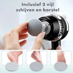 TTC - Elektrische Eeltverwijderaar - Stofzuigfunctie - 3 Snelheden - Inclusief 3 Vijlschijven & Borstel USB-Oplaadbaar -- Voetverzorging - Voetvijl Elektrisch - Pedicureset Elektrisch Voeten -Moederdag -Manicure En Pedicure 1200x1198 3