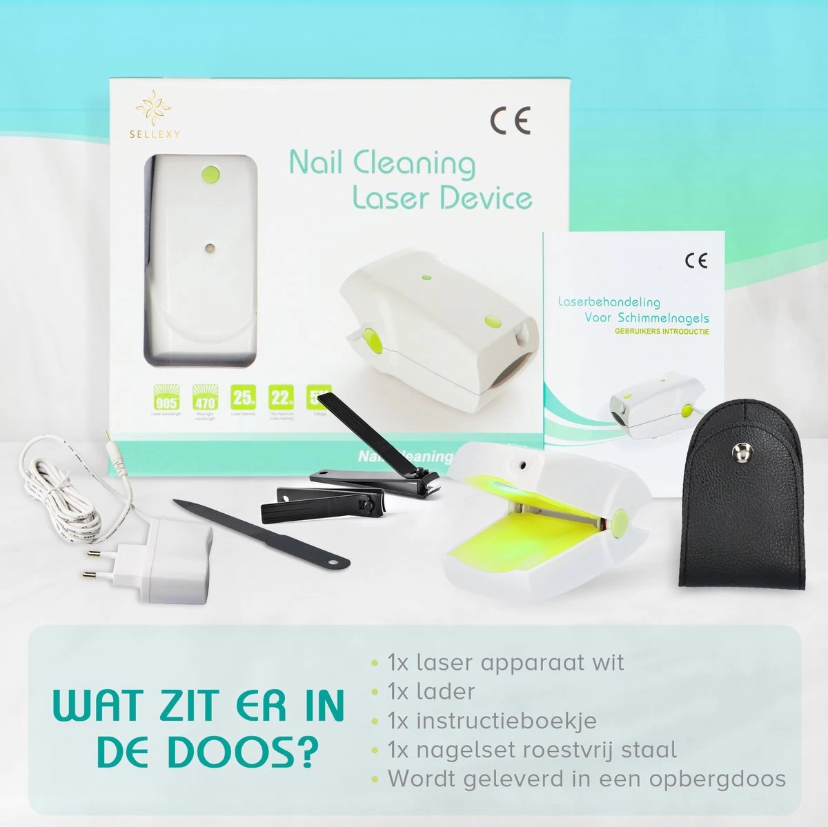 Anti Schimmelnagel Zelf-laserapparaat Incl. Pedicure Set 8 Anti Schimmelnagel Zelf-laserapparaat Incl. Pedicure Set - Afbeelding 8