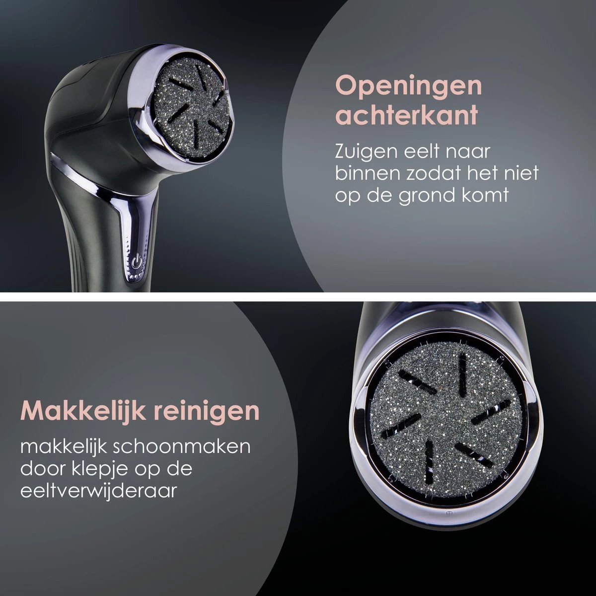 Beeperfect® Elektrische Eeltverwijderaar Met Stofzuigsysteem - Voetvijl - Eeltvijl - IPX7 Waterdicht - Gratis Pedicure Set - Zwart 9 Beeperfect® Elektrische Eeltverwijderaar Met Stofzuigsysteem - Voetvijl - Eeltvijl - IPX7 Waterdicht - Gratis Pedicure Set - Zwart - Afbeelding 9