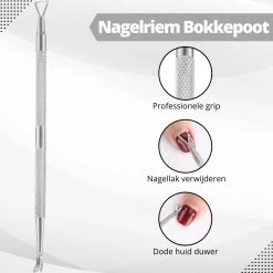3 Delige Nagelriem Knipper Set - Cuticle Pusher Duwer Verwijderaar Trimmer Mesje - Bokkenpootje Nagels -Manicure En Pedicure 1200x1200 19