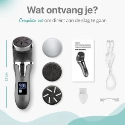 Be Lavish Elektrische Eeltverwijderaar Met Stofzuigsysteem - Voetvijl - Eeltvijl - IPX7 Waterdicht - USB Oplaadbaar - Inc. 3 Opzetstukken & Borstel -Manicure En Pedicure 1200x1200 193