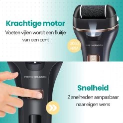 FreshDragon Elektrische Eelt Verwijderaar - Voetvijl - Inclusief 3 Rollers - Oplaadbaar -Manicure En Pedicure 1200x1200 203