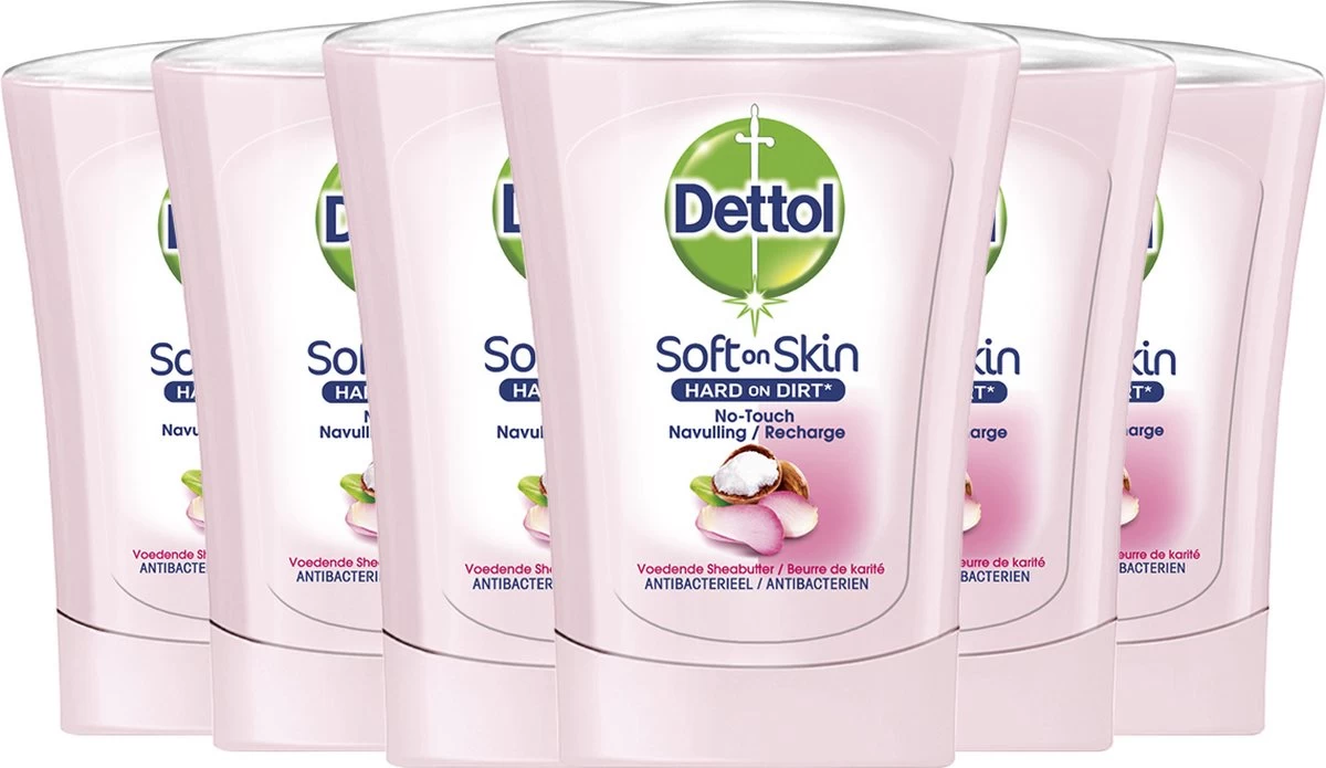 Dettol - Handzeep - No Touch Navulling - Galamboter - 250ml X6 3 Dettol - Handzeep - No Touch Navulling - Galamboter - 250ml X6 - Afbeelding 3