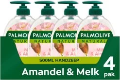 Palmolive® Palmolive Naturals Amandel Handzeep - 4 X 500ml - Voordeelverpakking