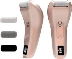 BAESS Elektrische Eeltverwijderaar - 3 Slijprollen - Afzuiging - Oplaadbaar - Goud