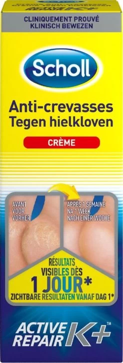 Scholl Klovenzalf - K+ Creme - Voor Hielkloven En Ruwe, Droge Huid
