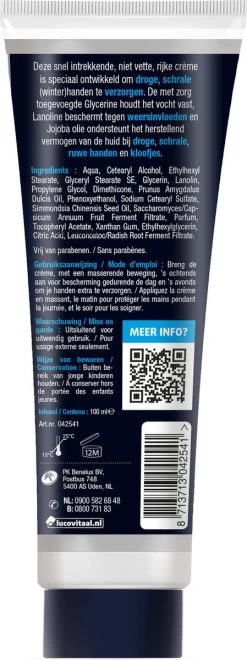 Lucovitaal - Winterhanden Balsem - 100 Milliliter - Handcrème -Manicure En Pedicure 449x1200 1