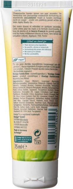 Kneipp Seconde - Handcrème - Citroenverbena Avocadoboter -Manicure En Pedicure 467x1200