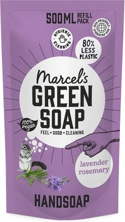 Marcel's Green Soap Handzeep Navulling Lavendel & Rosemarijn - 500 Ml -Manicure En Pedicure 679x1200 1