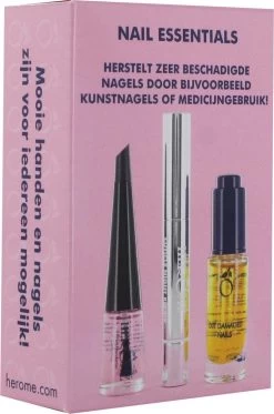 Herome 3 In 1 Manicure Nagelverzorging Set – Beschadigde Nagels – Nagelriemolie, Nagelriemcrème En Nagelverharder -Manicure En Pedicure 795x1200