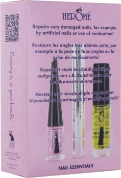 Herome 3 In 1 Manicure Nagelverzorging Set – Beschadigde Nagels – Nagelriemolie, Nagelriemcrème En Nagelverharder -Manicure En Pedicure 814x1200