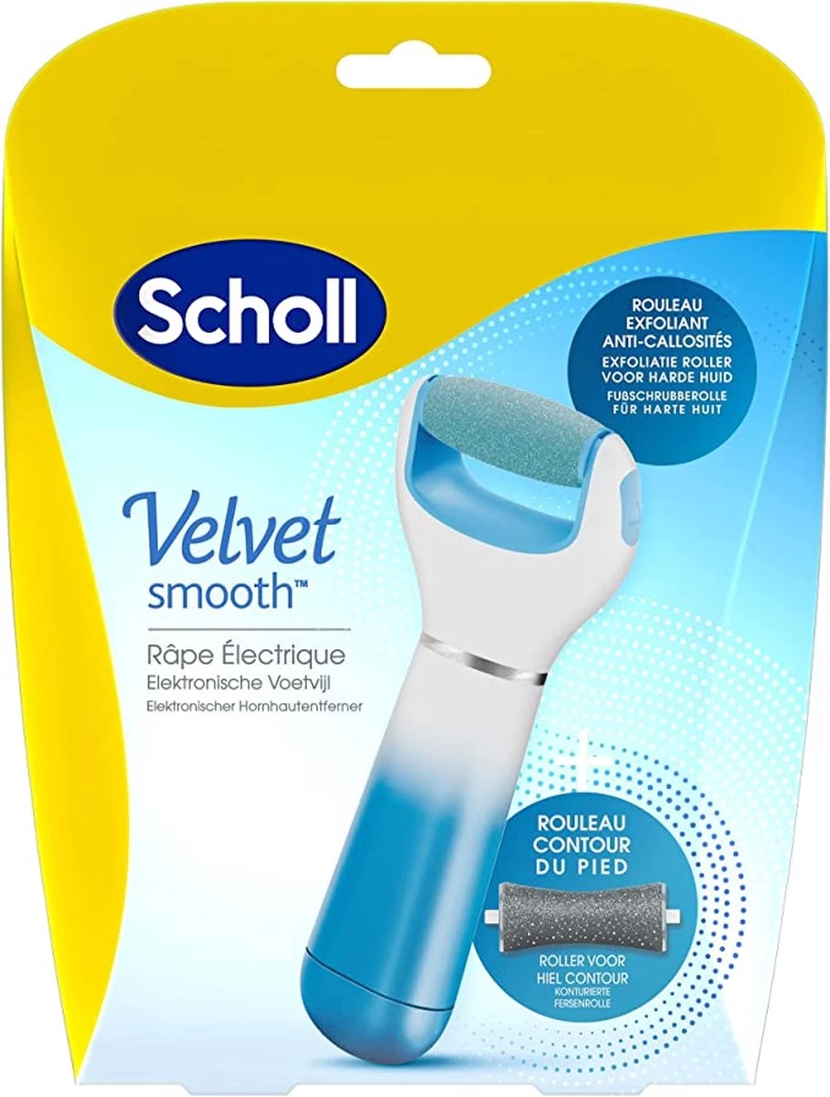 Scholl Velvet Smooth - Elektrische Eeltvijl - Blauw - 1 Stuk 1 Scholl Velvet Smooth - Elektrische Eeltvijl - Blauw - 1 Stuk