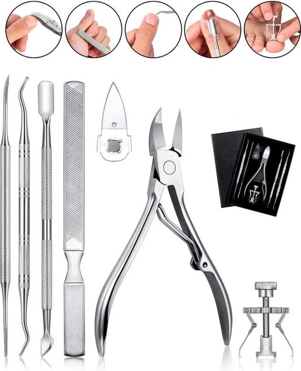 7-Delige Pedicure Set - Nagelverzorging - Nagelset - Ingegroeide Teennagel - Nagelknipper - Nail Clippers - Ingrown Toenail 1 7-Delige Pedicure Set - Nagelverzorging - Nagelset - Ingegroeide Teennagel - Nagelknipper - Nail Clippers - Ingrown Toenail