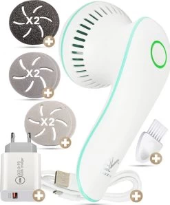 Vibrix® 2.0 Set Elektrische Eelt Verwijderaar Met Stofzuigsysteem - Krachtigste Motor Op De Markt - USB Oplaadbaar - Voetvijl